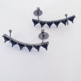 Brinco Earcuff triângulos 