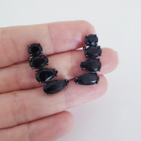 Earcuff gotas negras